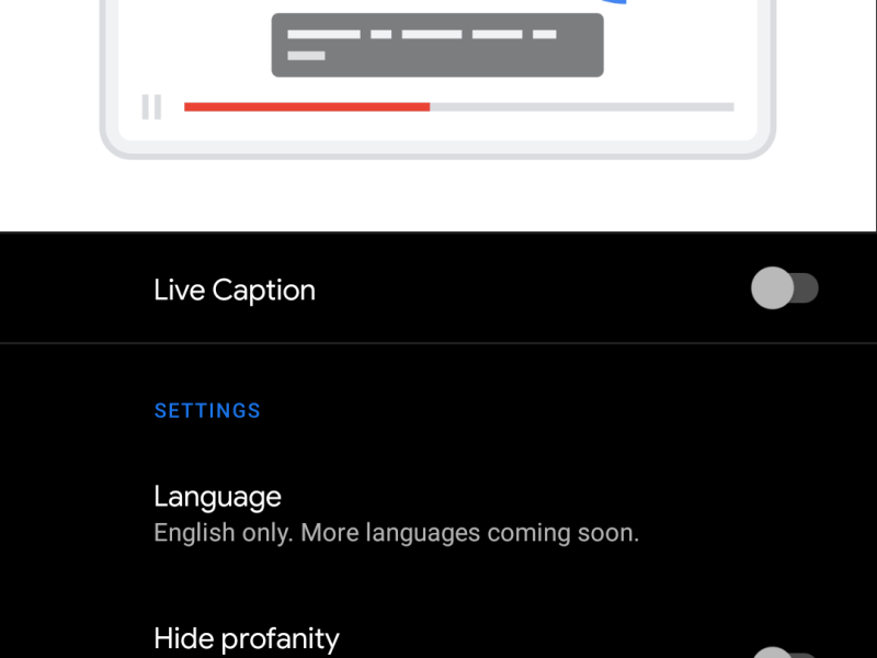 Live Caption for Google Pixel&nbsp;2
